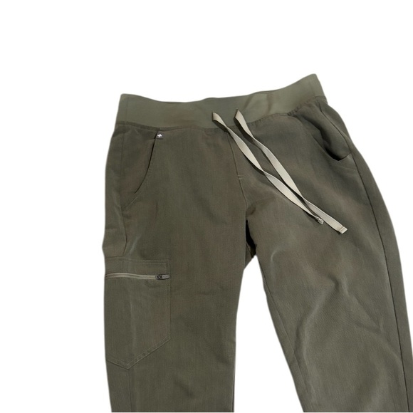 Figs Joggers Scrub Pants Womens Small Green Zamora Technical Collection Pull On - Picture 4 of 5